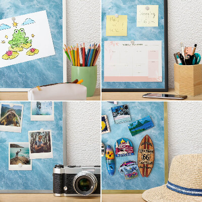 Tablica na magnesy złota rama Oceaniczne fale