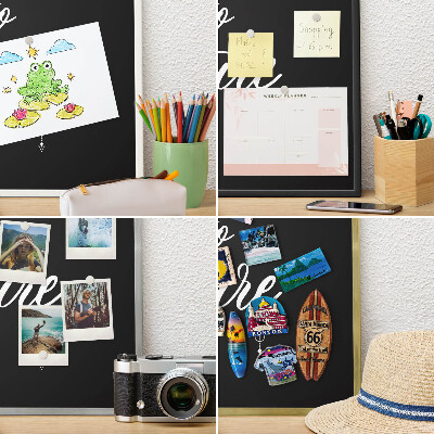 Tablica na magnesy w ramie złotej Przygoda czeka
