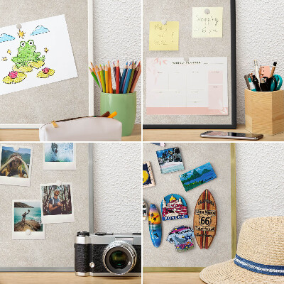 Tablica na magnesy w ramie złotej Naturalna elegancja