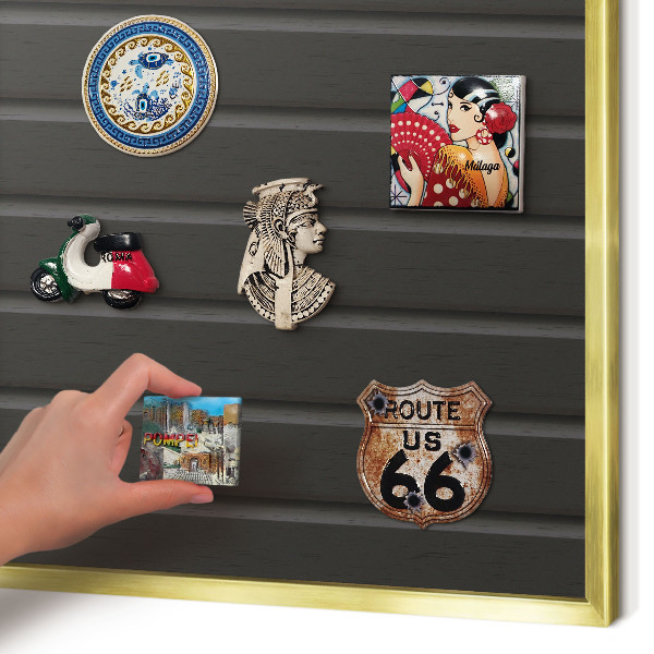 Tablica na magnesy złota rama Tekstura paneli