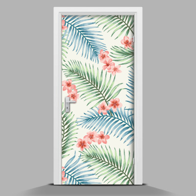 Naklejka na drzwi Hawajski wzór