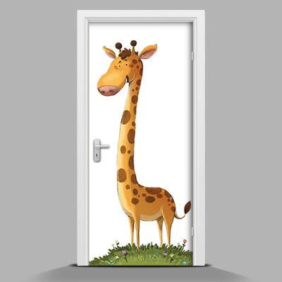 Naklejka na drzwi Żyrafka