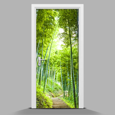 Naklejka samoprzylepna na drzwi Bambusowy las