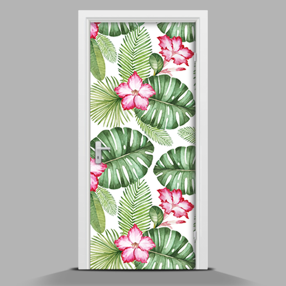 Naklejka na drzwi Hawajski wzór