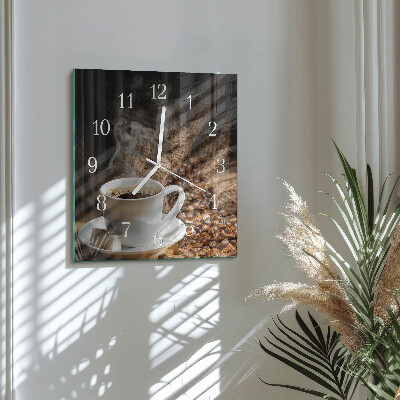 Kwadratowy zegar Kawa
