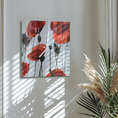 Kwadratowy zegar Mak Roślina
