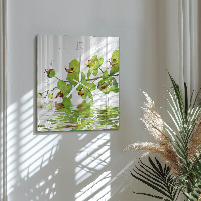 Kwadratowy zegar Orchidea