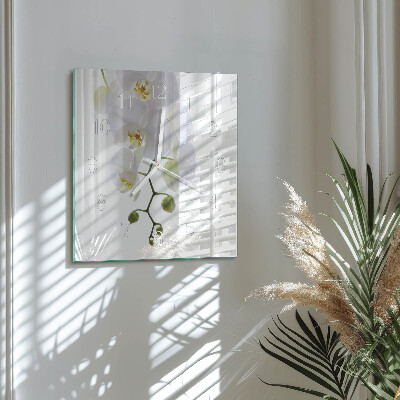 Kwadratowy zegar Orchidea