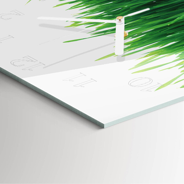Zegar ścienny kwadratowy Trawa