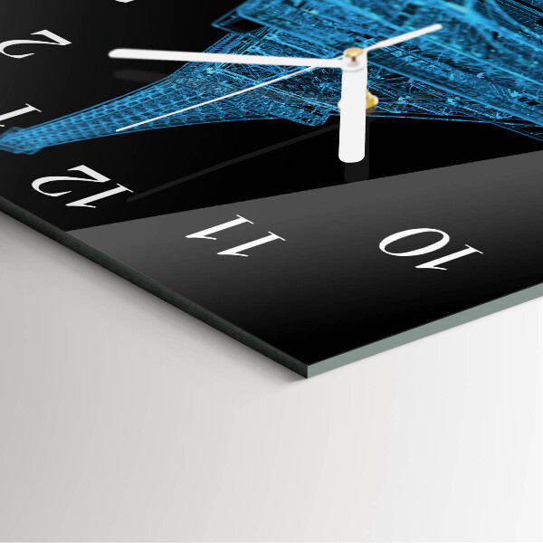 Zegar ścienny kwadratowy Wieża Eiffla Paryż