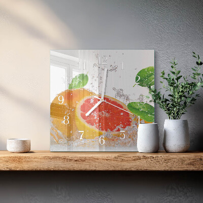 Kwadratowy zegar Grejpfrut