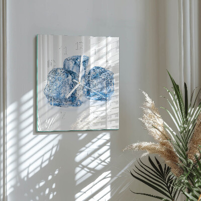 Zegar ścienny kwadratowy Lód