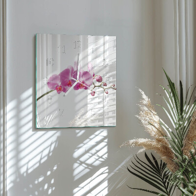 Zegar ścienny kwadratowy Orchidea
