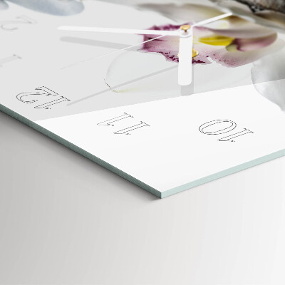 Zegar ścienny kwadratowy Orchidea