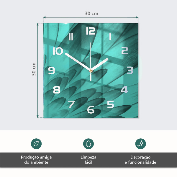 Zegar szklany kwadratowy Abstrakcja