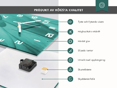 Zegar kwadratowy Kolorowe Malowanie