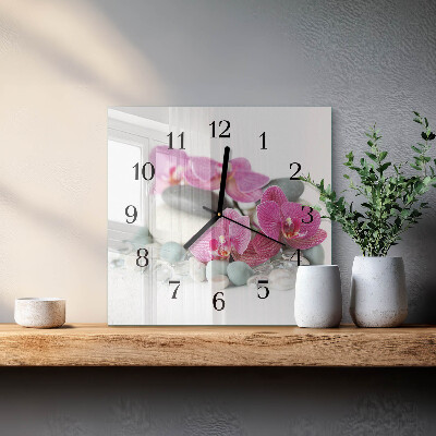 Zegar kwadratowy Orchidee