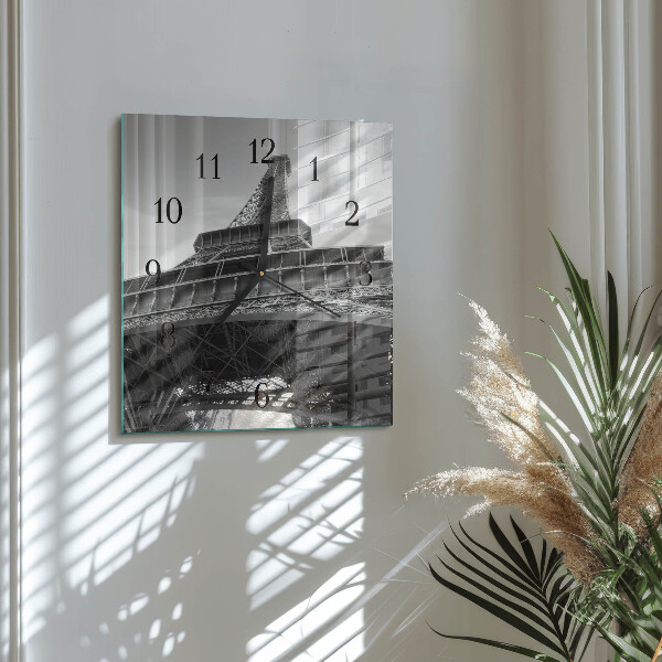 Zegar kwadratowy Wieża Eiffla Paryż