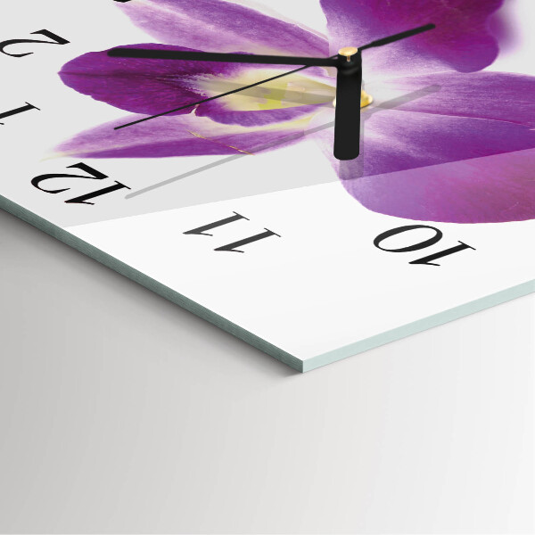 Zegar kwadratowy Kwiat Orchidei