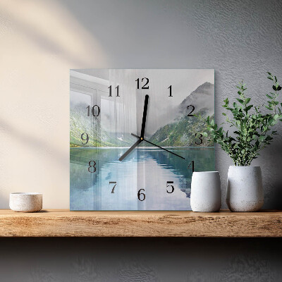 Zegar szklany kwadratowy Jezioro Górskie