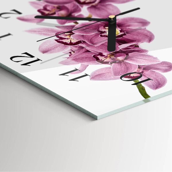 Zegar kwadratowy Orchidea