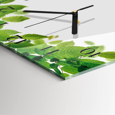 Zegar kwadratowy Liście
