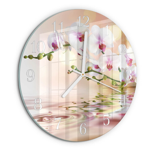 Zegar okrągły Orchidea