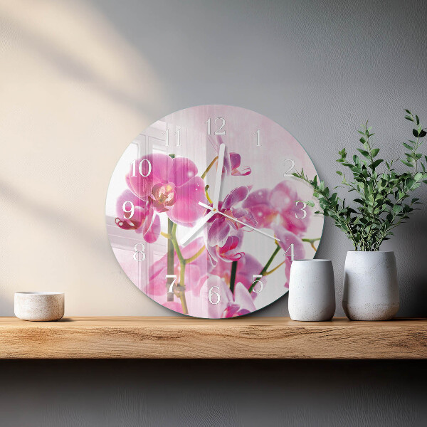 Zegar okrągły Orchidea