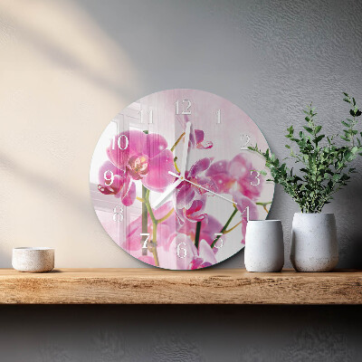 Zegar okrągły Orchidea