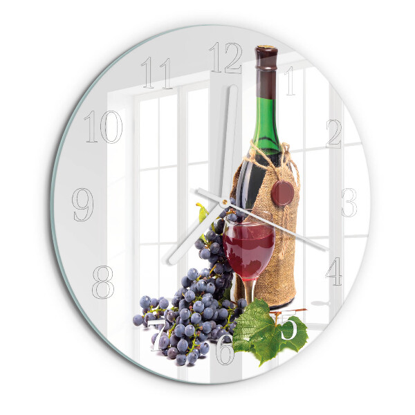 Zegar ścienny okrągły Winogrona do Wina