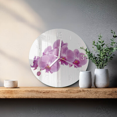 Zegar ścienny okrągły Orchidea