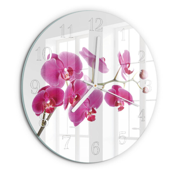 Zegar ścienny okrągły Orchidea