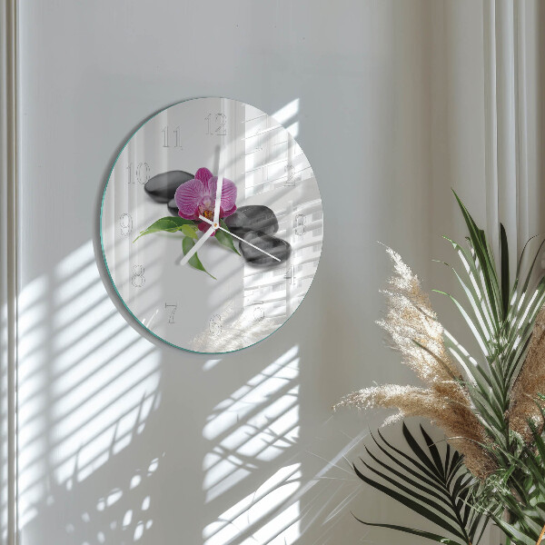 Zegar okrągły Orchidea