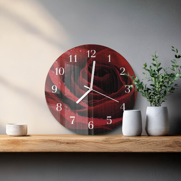 Zegar ścienny okrągły Róża