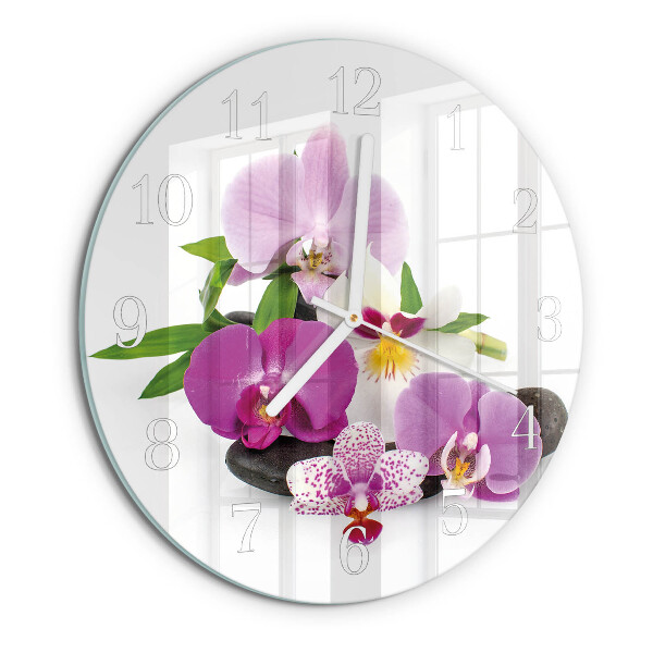 Zegar okrągły Orchidea