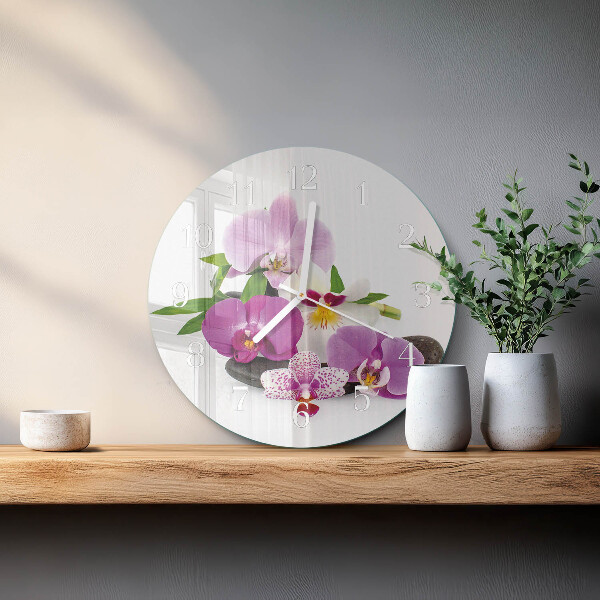 Zegar okrągły Orchidea