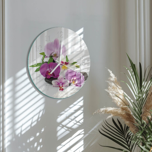 Zegar okrągły Orchidea