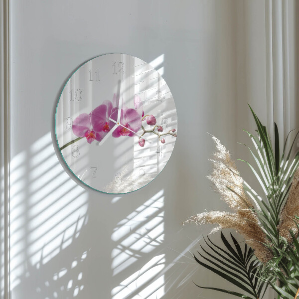 Zegar ścienny okrągły Orchidea