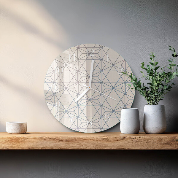 Zegar okrągły Wzór geometryczny