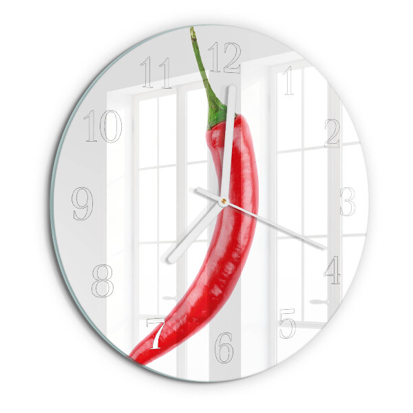 Zegar ścienny okrągły Papryczka Chili