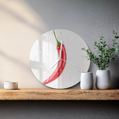 Zegar ścienny okrągły Papryczka Chili