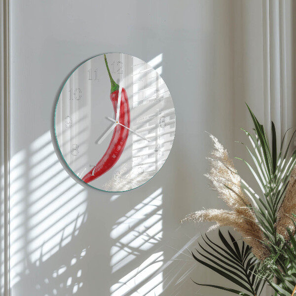Zegar ścienny okrągły Papryczka Chili