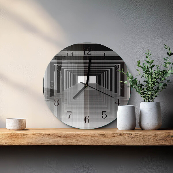 Zegar ścienny okrągły Tunel 3D