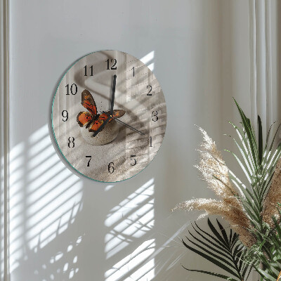 Zegar ścienny okrągły Motyl