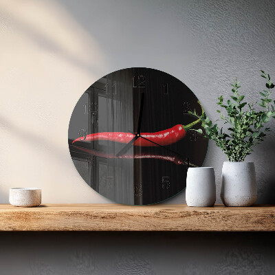 Zegar ścienny okrągły Papryczka Chili