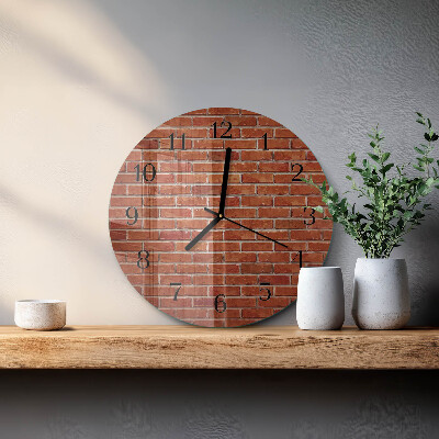 Zegar okrągły Ściana z Cegieł