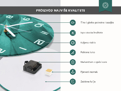 Zegar okrągły Ściana z Cegieł