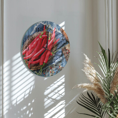 Zegar okrągły Papryczka Chili