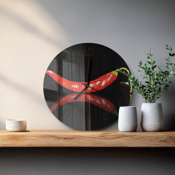 Zegar okrągły Papryczki Chili