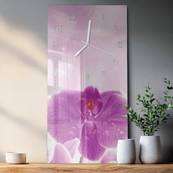 Zegar pionowy Orchidea